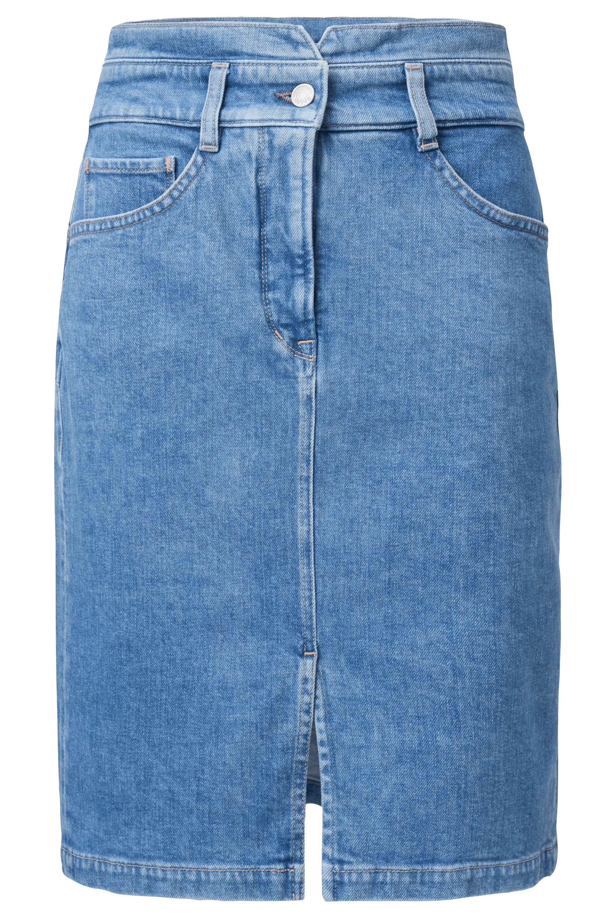 Falda vaquera Push In Secret Glamour con detalle en el cinturón - ECRU