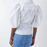 Falda vaquera Push In Secret Glamour con detalle en el cinturón - ECRU