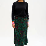 Falda Zora Green Painted Floral - ECRU