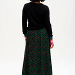 Falda Zora Green Painted Floral - ECRU