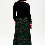 Falda Zora Green Painted Floral - ECRU