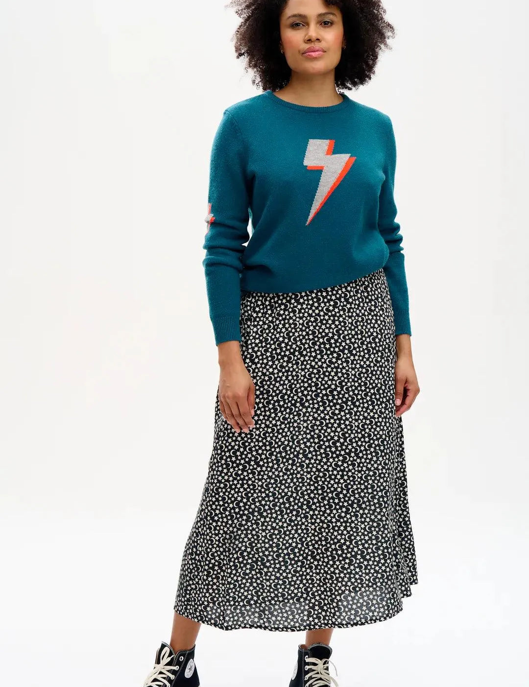 Falda Zora Monochrome Moons & Stars - ECRU