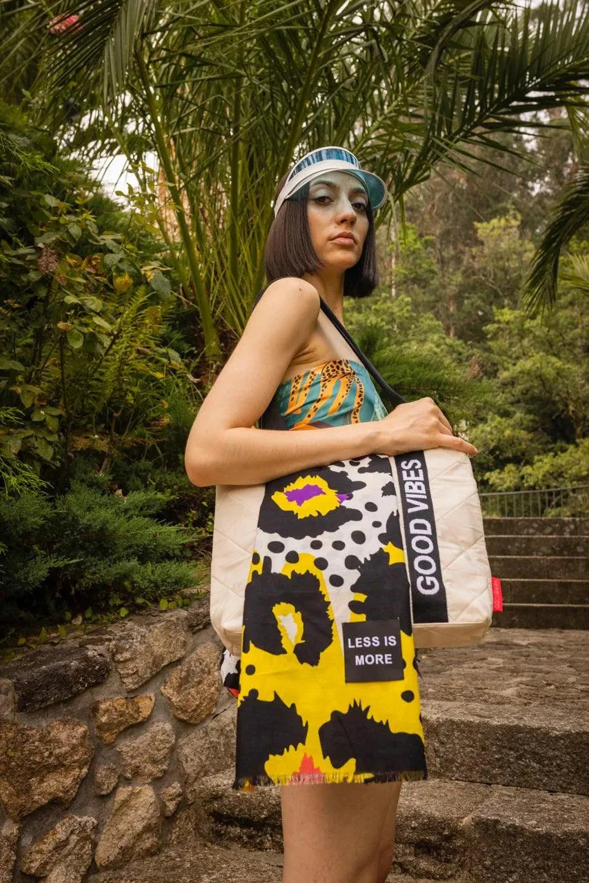 Foulard Verb to Do Enjoy Time - ECRU