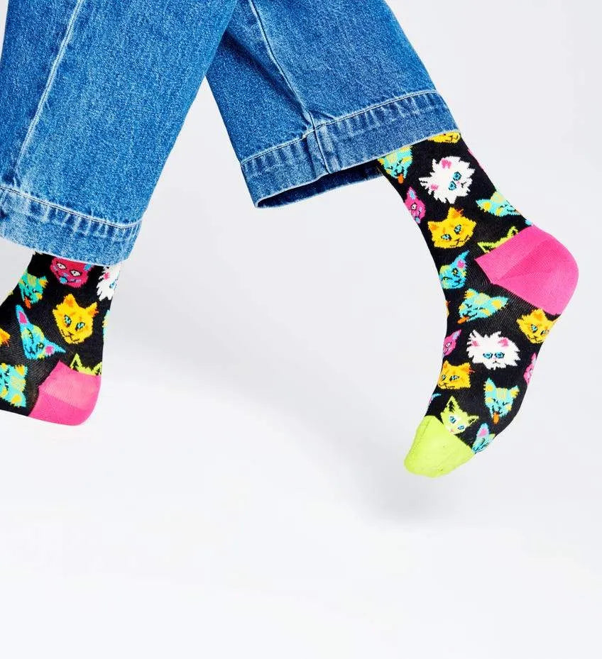 Funny Cat Sock - ECRU