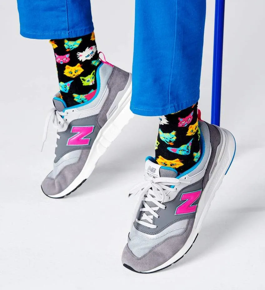 Funny Cat Sock - ECRU