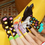 Funny Cat Sock - ECRU