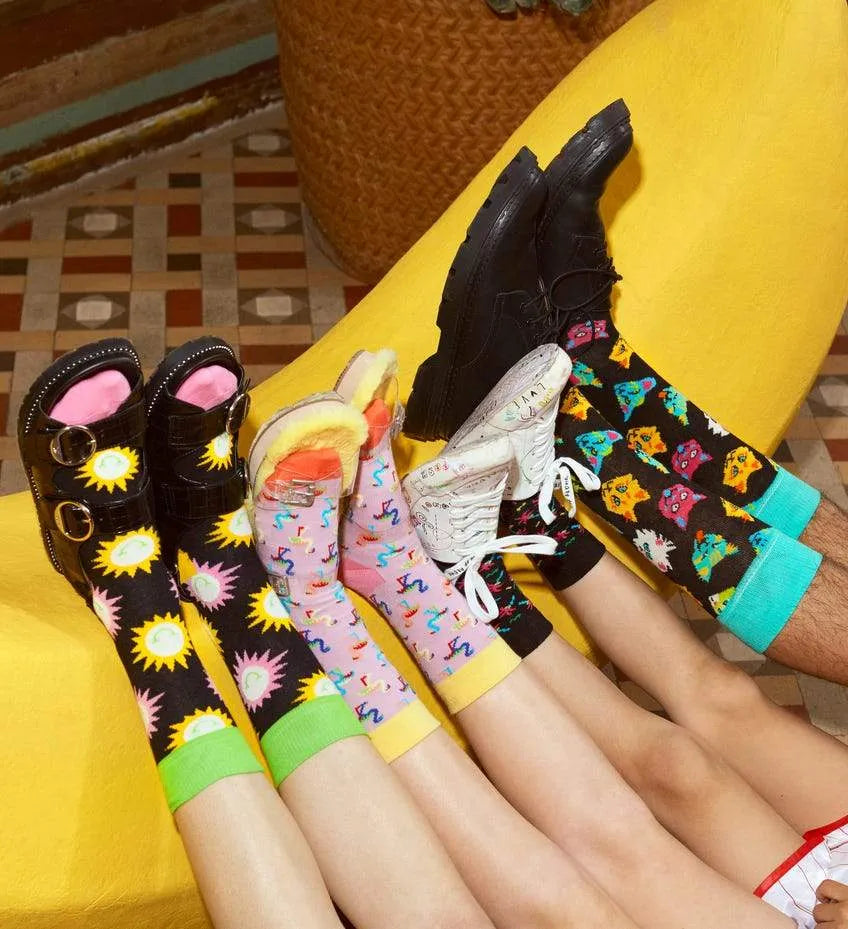 Funny Cat Sock - ECRU