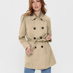 Gabardina de Mujer Only Valerie Ginger Rootz - ECRU