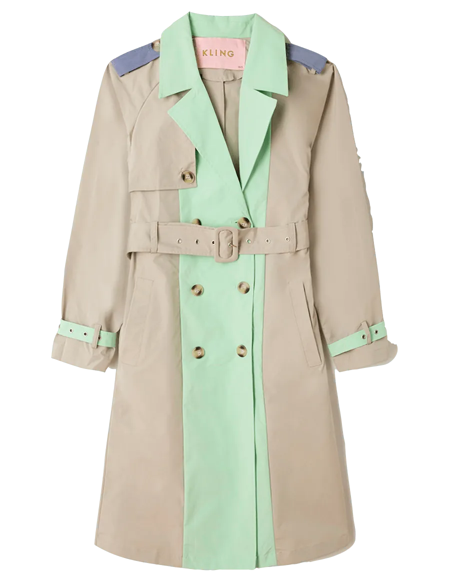 Gabardina Impermeable Multicolor - ECRU