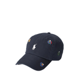 Gorra con visera de tela de chino de algodón Bordado Rugby - ECRU