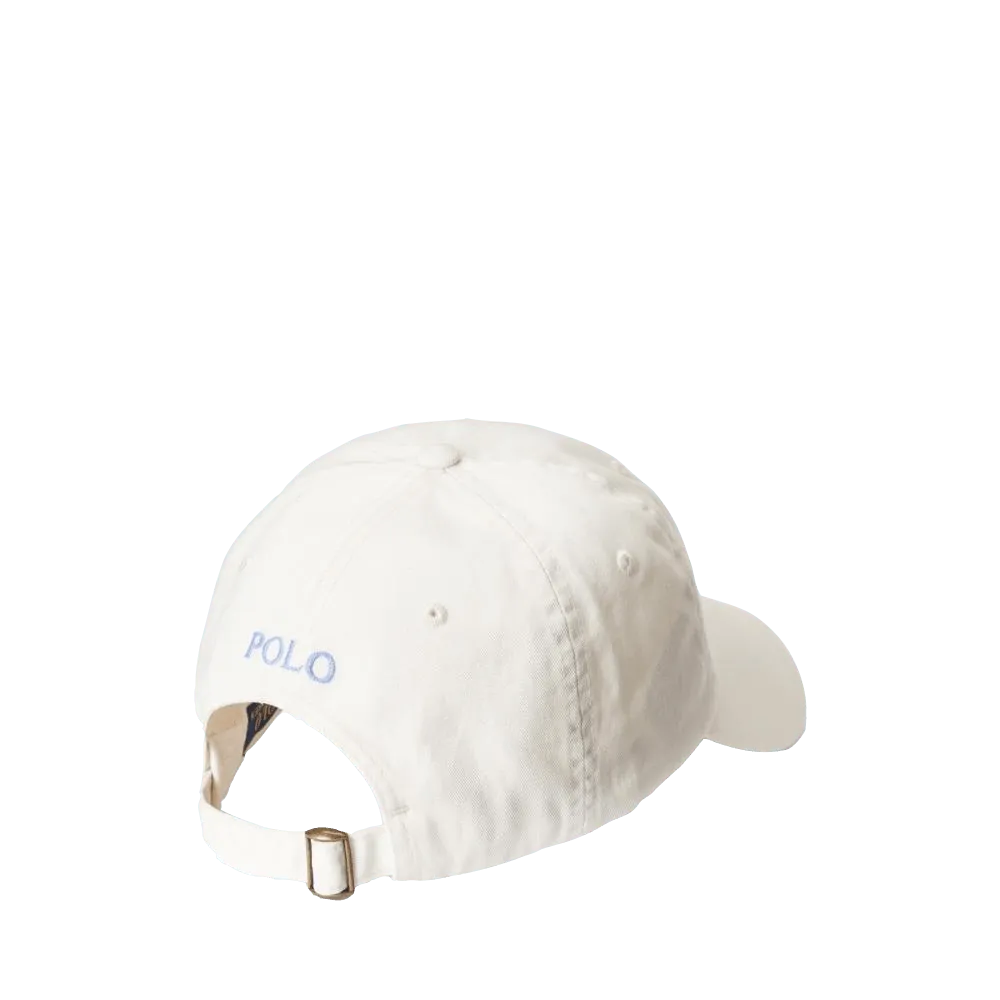 Gorra con visera de tela de chino de algodón - ECRU
