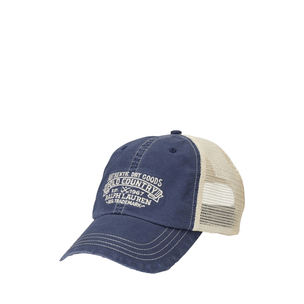 Gorra de camionero de sarga con bordado - ECRU