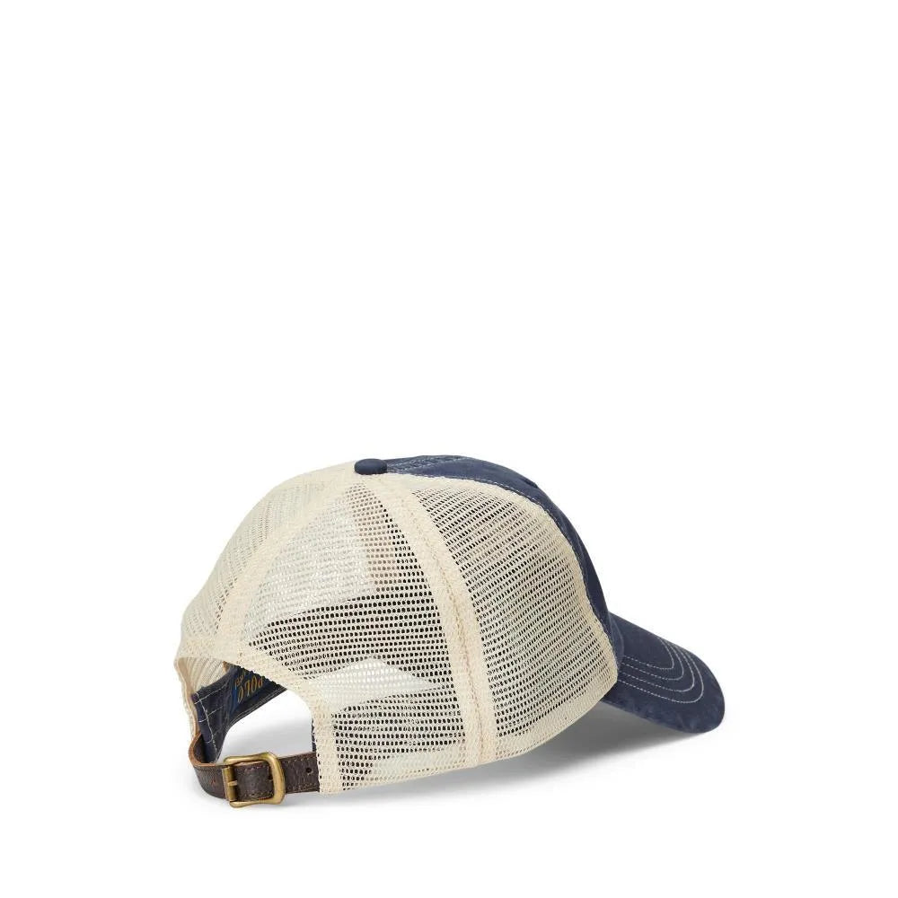 Gorra de camionero de sarga con bordado - ECRU