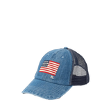 Gorra de denim con bandera - ECRU