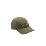 Gorra de hombre con correa y cocodrilo oversized de algodón - ECRU