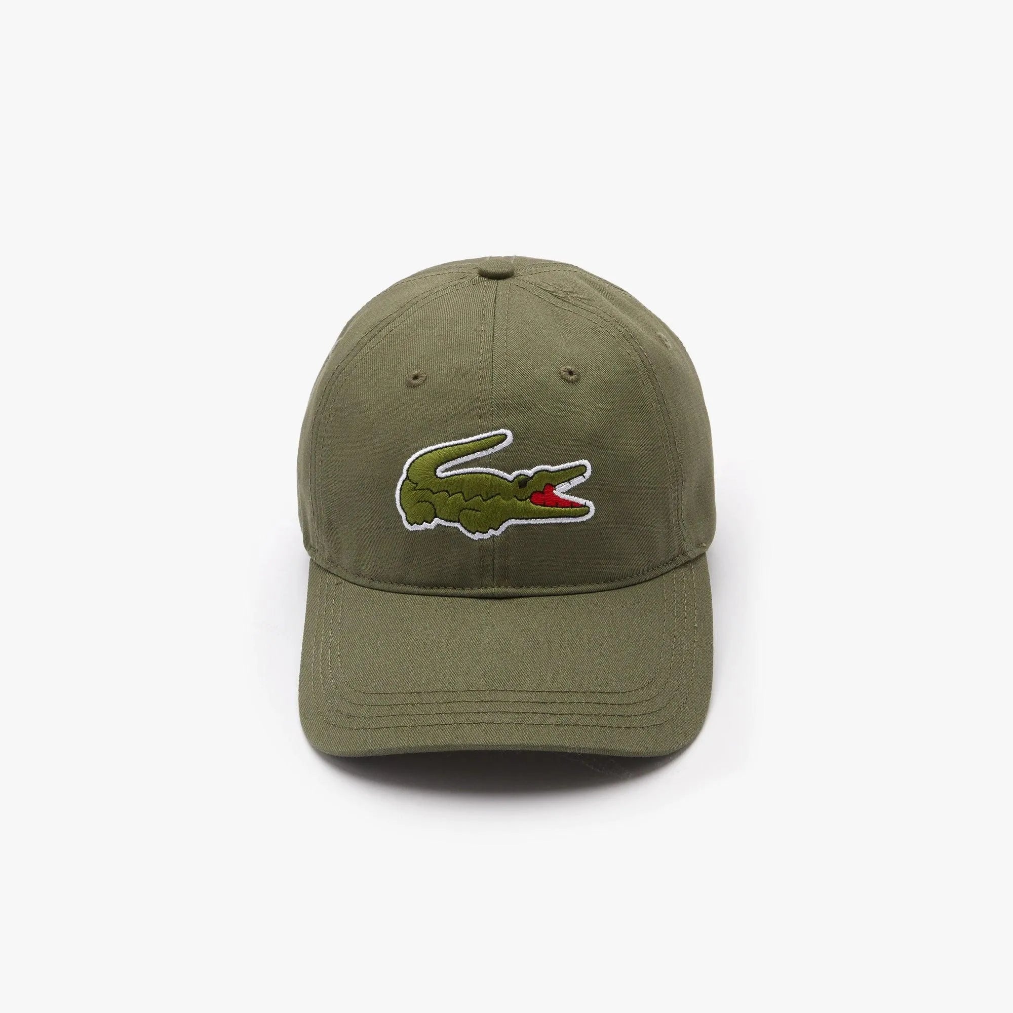 Gorra de hombre con correa y cocodrilo oversized de algodón - ECRU