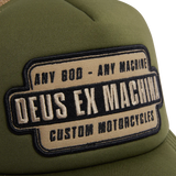 Gorra Deus Ex Machina Grip Tape Trucker Olive Combo - ECRU