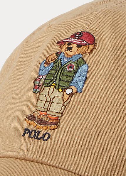 Gorra Ralph Lauren de sarga con Polo Bear - ECRU