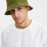 Gorro Bucket Akbøllehat canvas olivine - ECRU