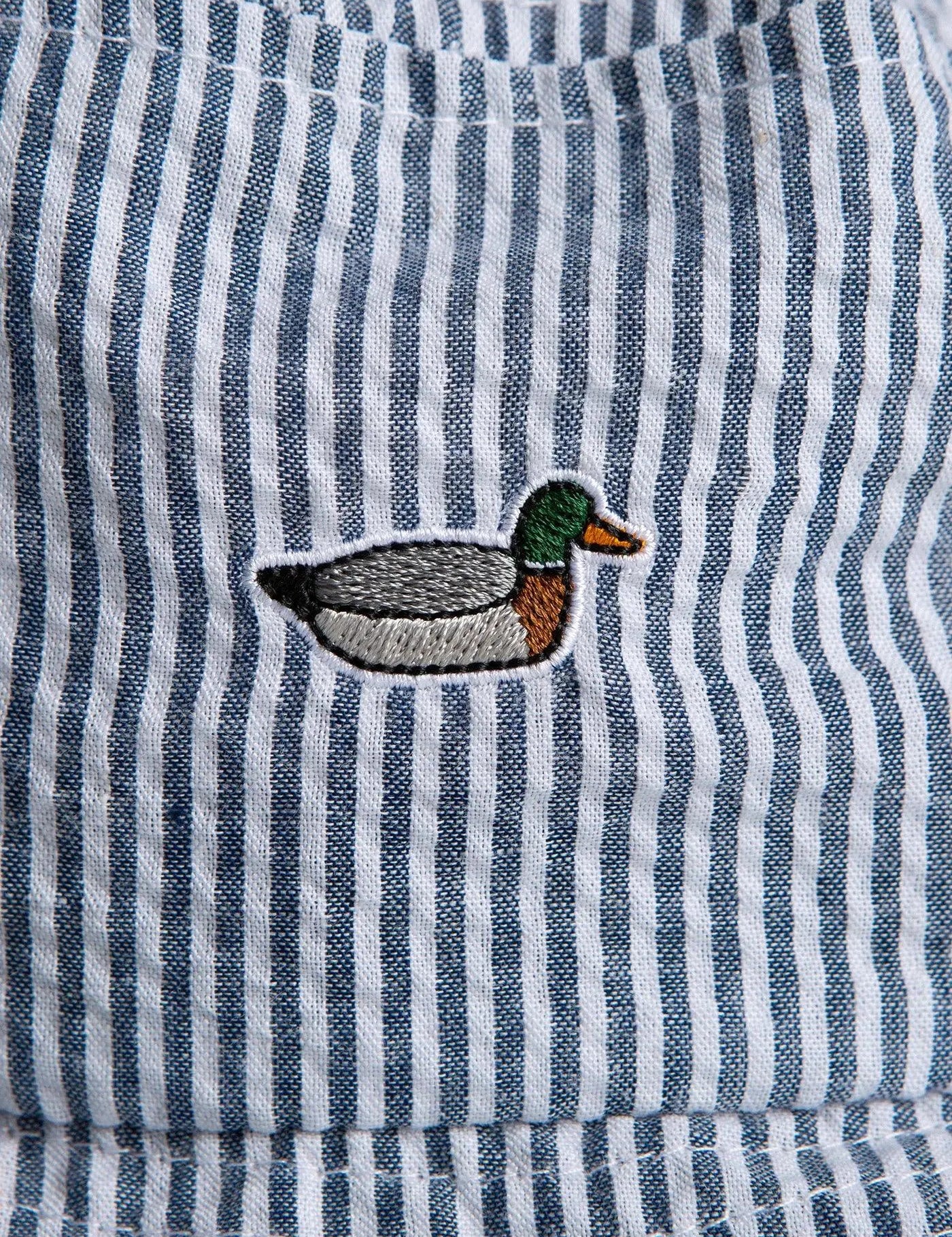 Gorro Bucket Edmmond de Hombre Duck Patch Seersucker - ECRU