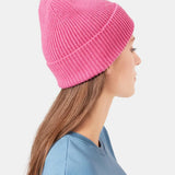 Gorro Unisex Lana Merino Reciclada Bubblemgum Pink - ECRU