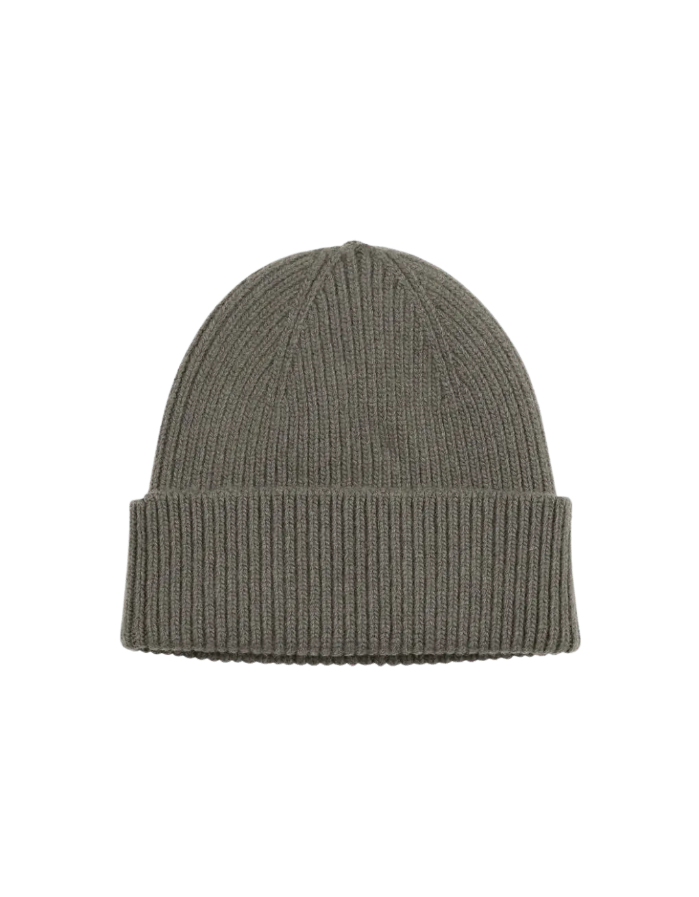 Gorro Unisex Lana Merino Reciclada Dusty Olive - ECRU