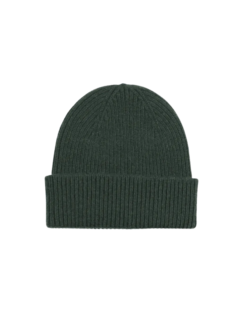 Gorro Unisex Lana Merino Reciclada Hunter Green - ECRU