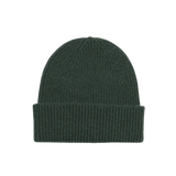 Gorro Unisex Lana Merino Reciclada Hunter Green - ECRU
