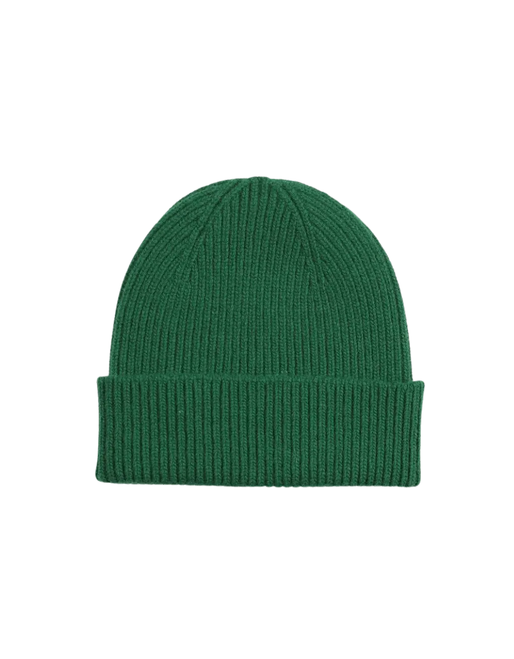 Gorro Unisex Lana Merino Reciclada Kelly Green - ECRU