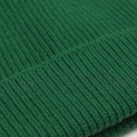 Gorro Unisex Lana Merino Reciclada Kelly Green - ECRU