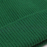 Gorro Unisex Lana Merino Reciclada Kelly Green - ECRU