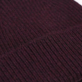 Gorro Unisex Lana Merino Reciclada Oxblood Red - ECRU