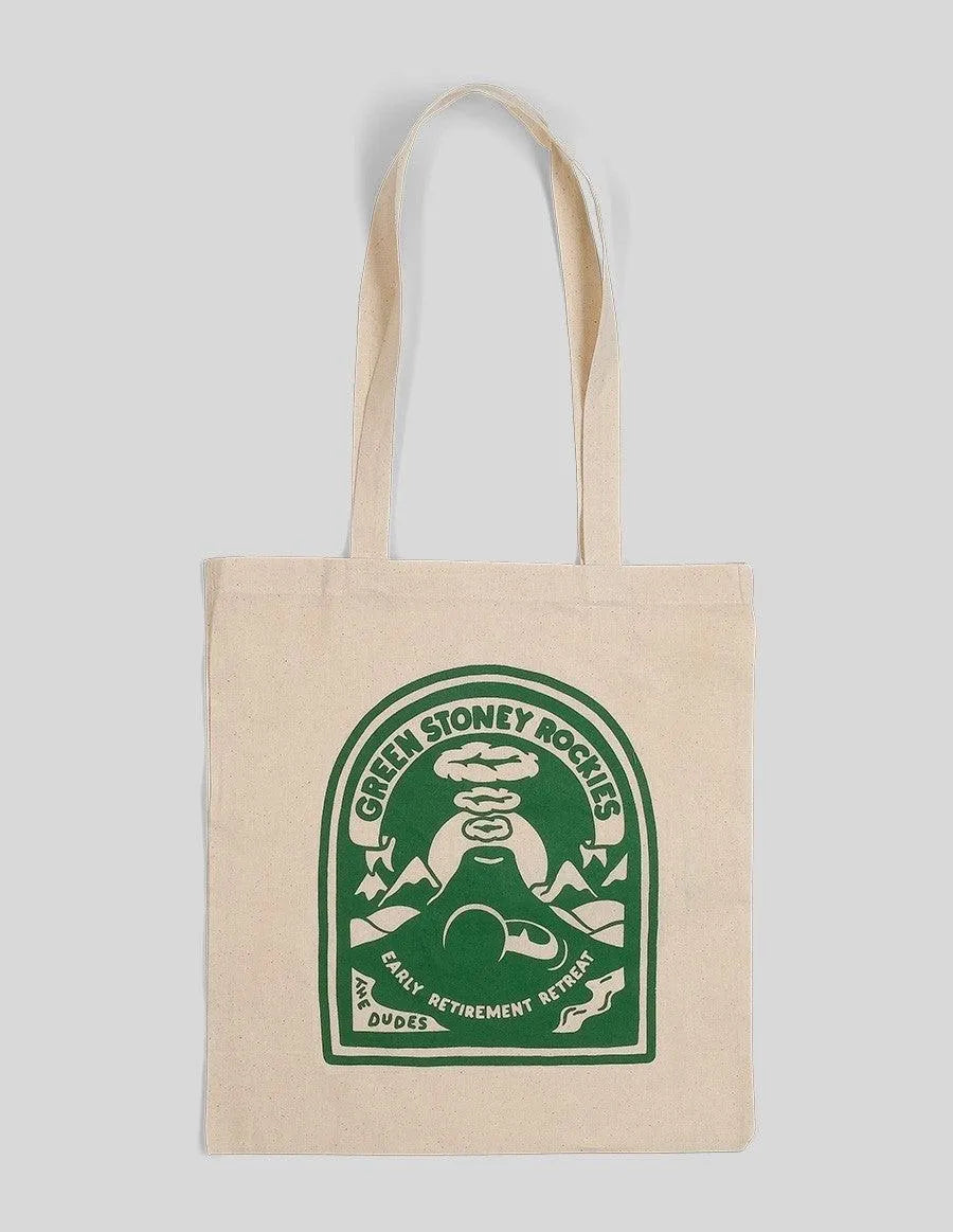 Green Stoney Tote Bag - ECRU
