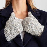 Guantes de punto nuwinnie - gris claro mel - ECRU