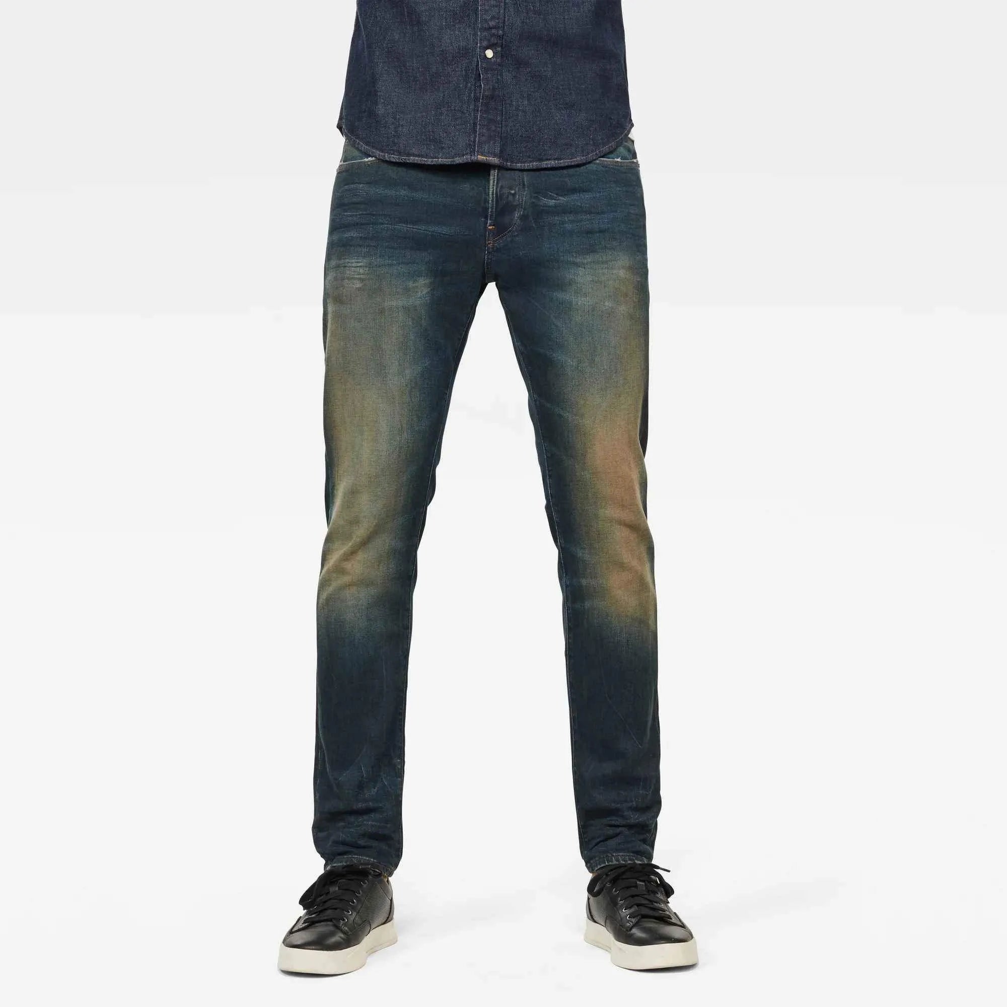 Jeans 3301 Slim Antic Blight Green - ECRU