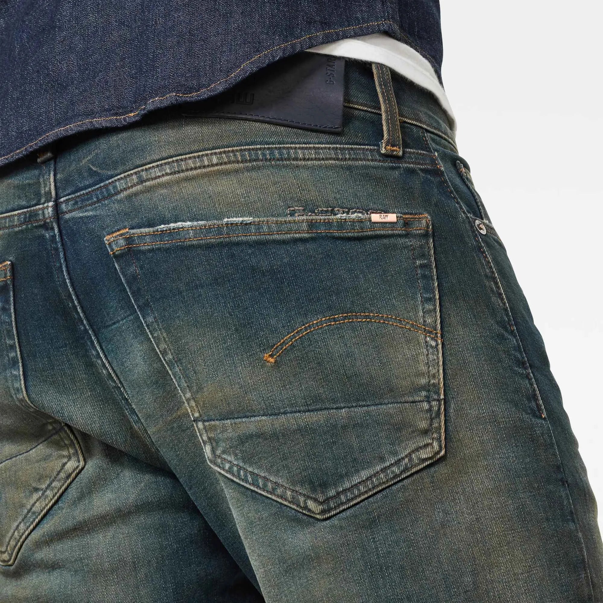 Jeans 3301 Slim Antic Blight Green - ECRU