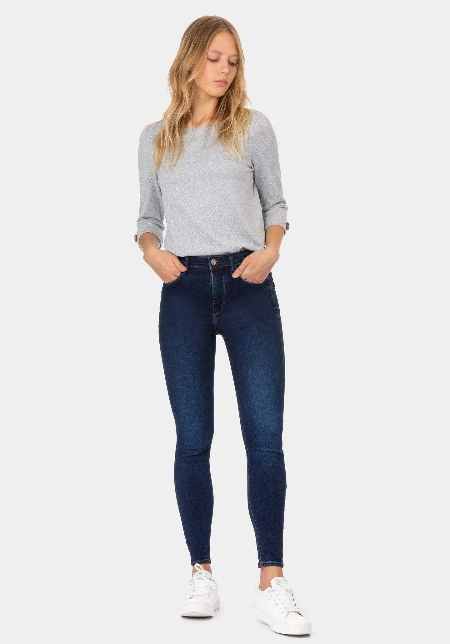 Jeans Jessie 13 Skinny Tiro Alto - ECRU