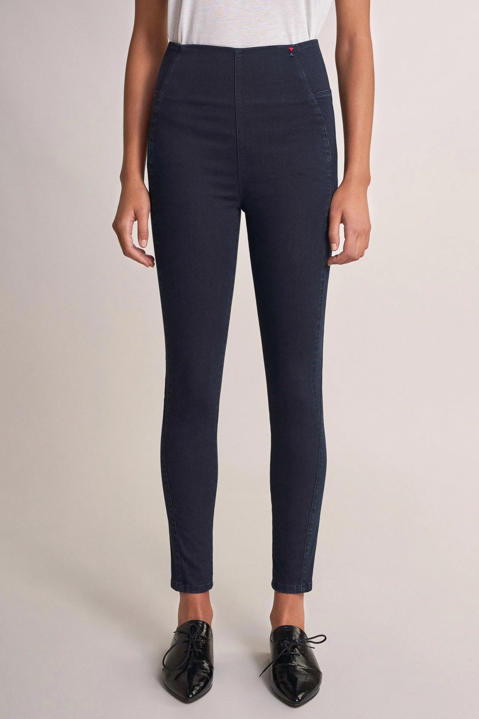 Jegging De Tiro Alto De Denim Oscuro - ECRU