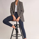 Jegging De Tiro Alto De Denim Oscuro - ECRU