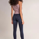 Jegging Push Up Wonder Capri De Tiro Medio - ECRU