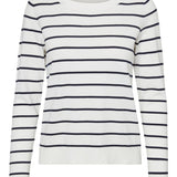 Jersey a Rayas y Cuello Barca Alma - ECRU