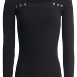 Jersey ajustado con detalles botones - ECRU