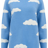 Jersey Aliana Azul, nubes esponjosas - ECRU