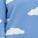 Jersey Aliana Azul, nubes esponjosas - ECRU