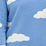 Jersey Aliana Azul, nubes esponjosas - ECRU