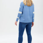 Jersey Aliana Azul, nubes esponjosas - ECRU