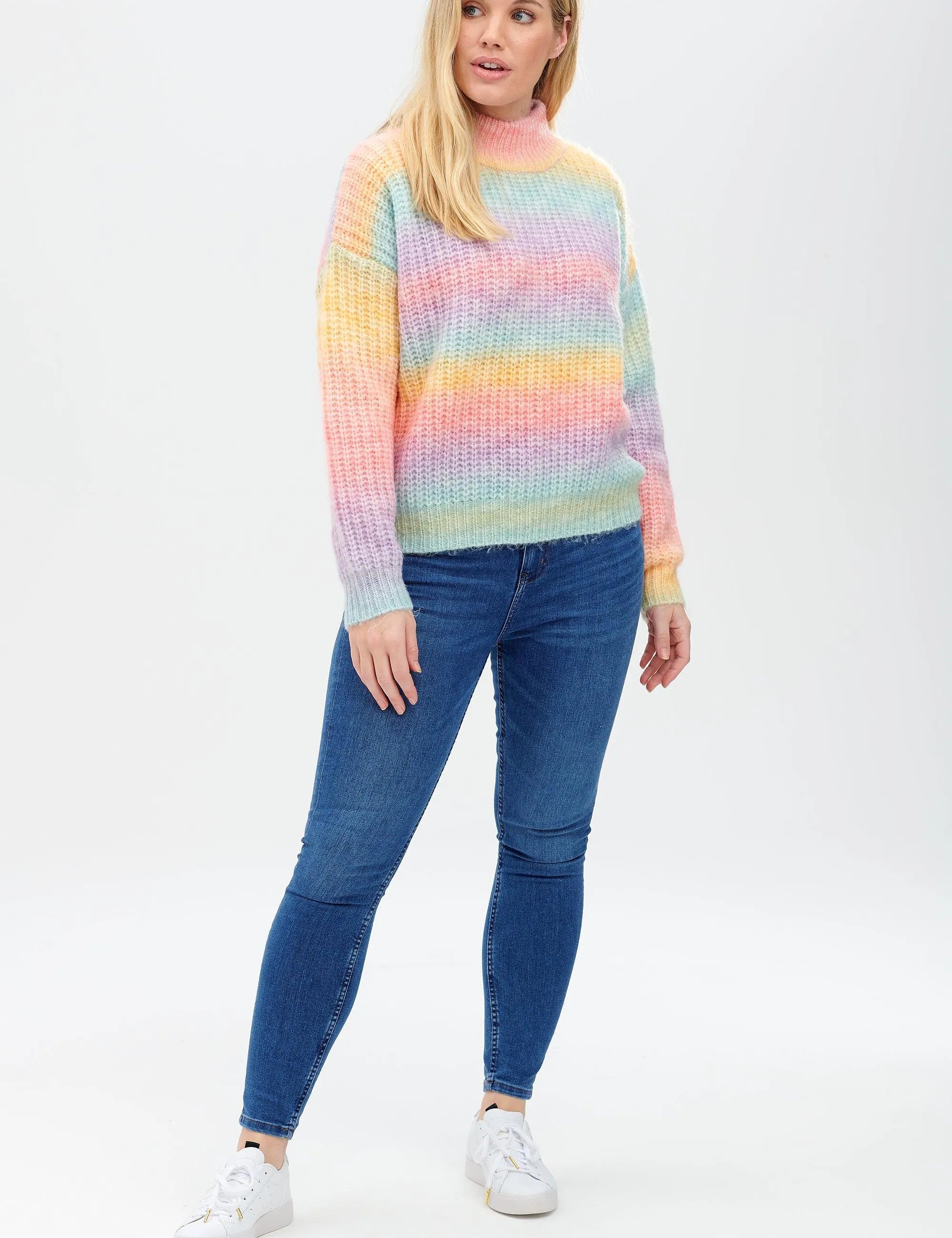 Jersey Benita Rainbow Ombre - ECRU