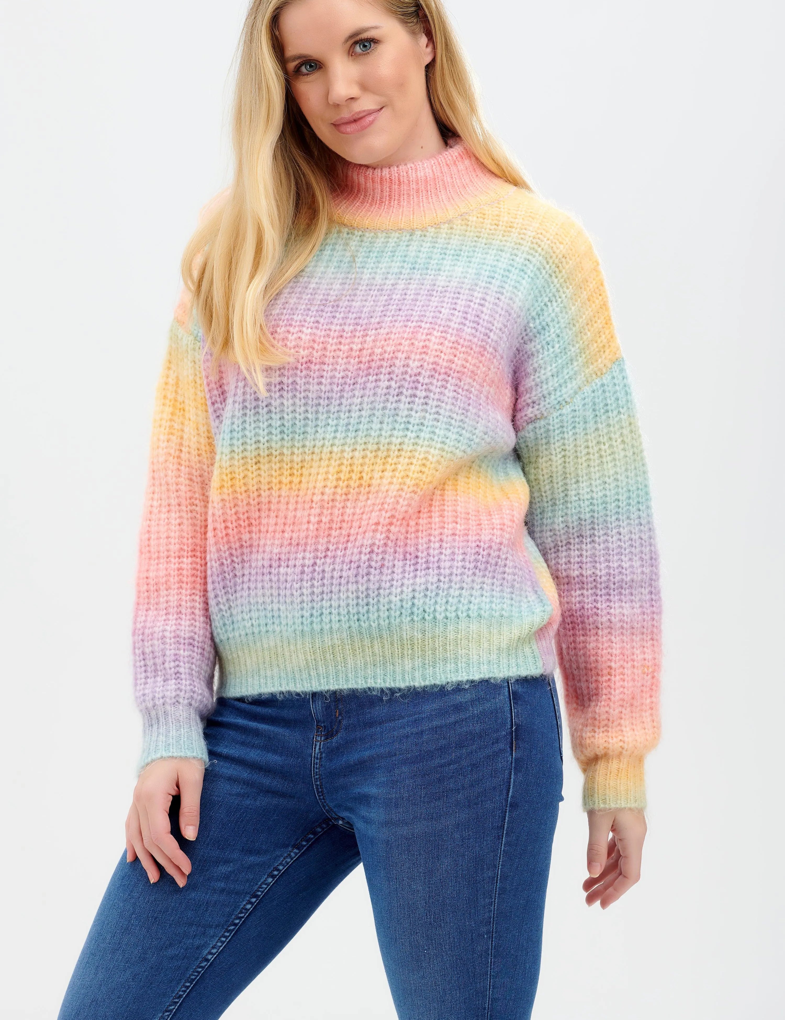 Jersey Benita Rainbow Ombre - ECRU