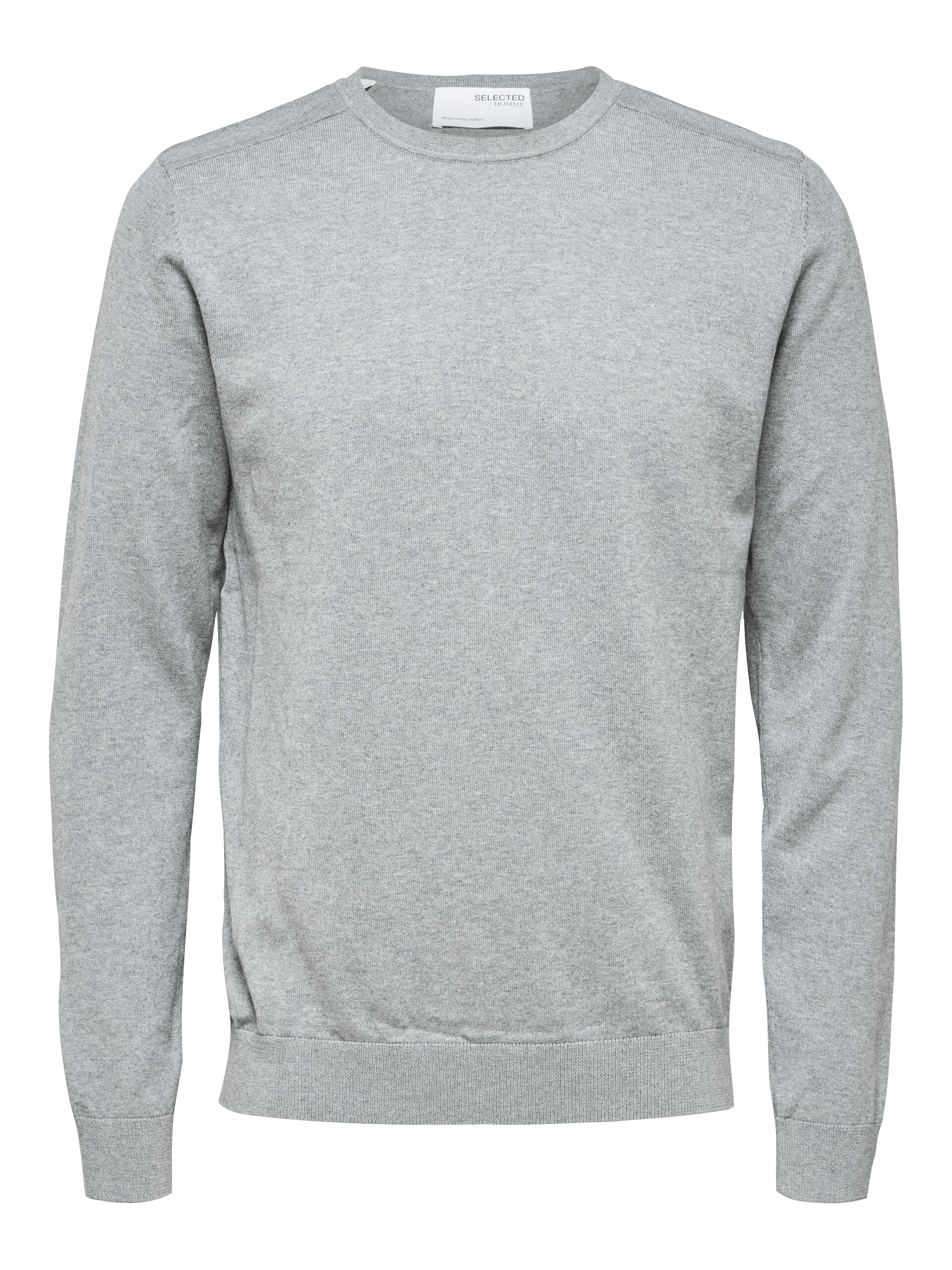 Jersey Berg Algodón Pima Medium Grey Melange - ECRU