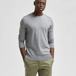 Jersey Berg Algodón Pima Medium Grey Melange - ECRU